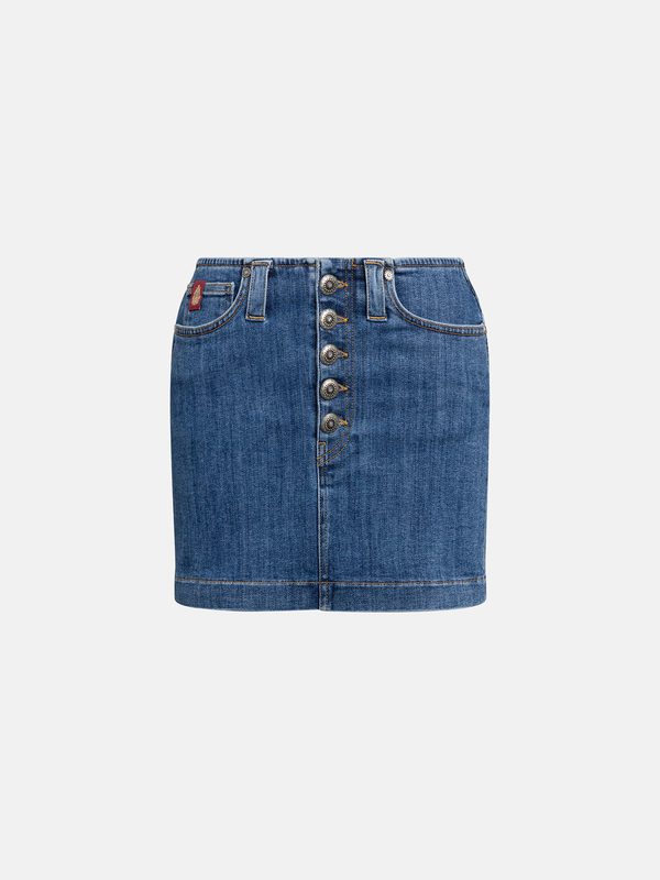 Gonna mini in denim stretch